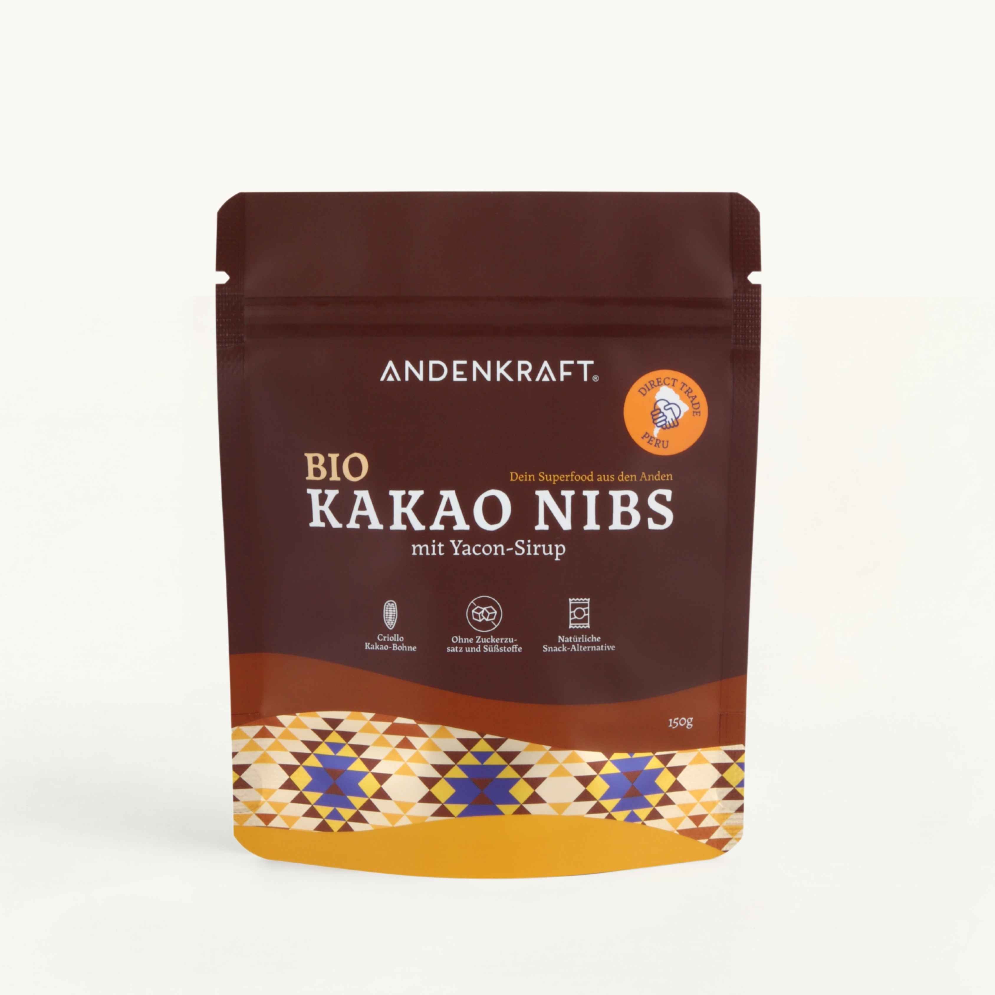 Bio Kakao Nibs mit Yacon Sirup