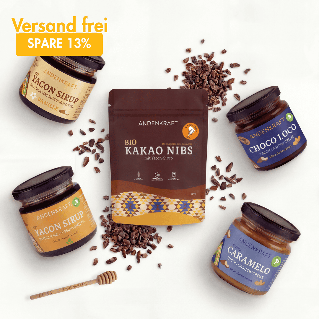 Starter Set Andenkraft mit Kakaonibs und Yacon Sirup