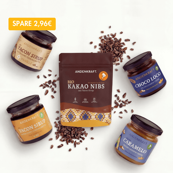 Starter Set Andenkraft mit Kakaonibs und Yacon Sirup