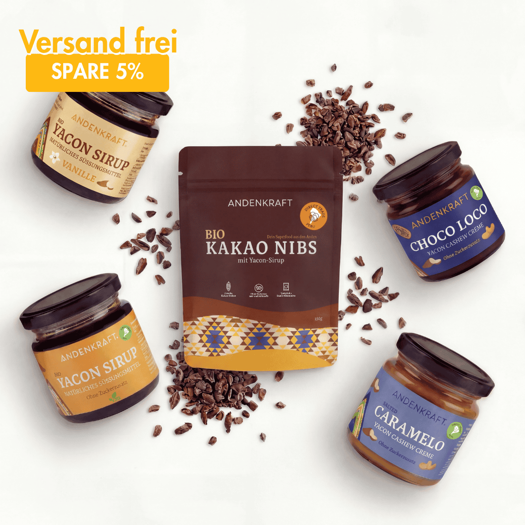 Starter Set Andenkraft mit Kakaonibs und Yacon Sirup
