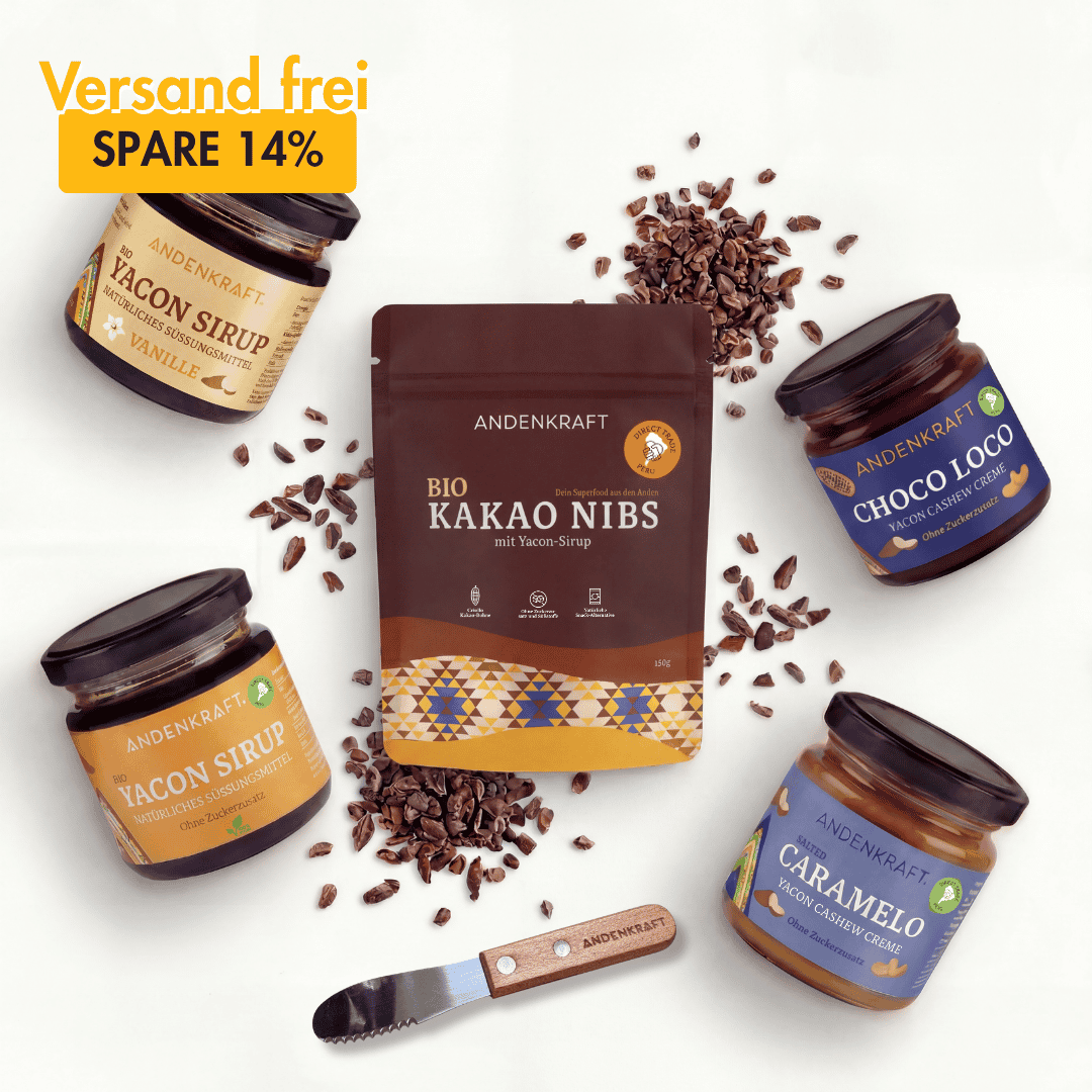 Starter Set Andenkraft mit Kakaonibs und Yacon Sirup