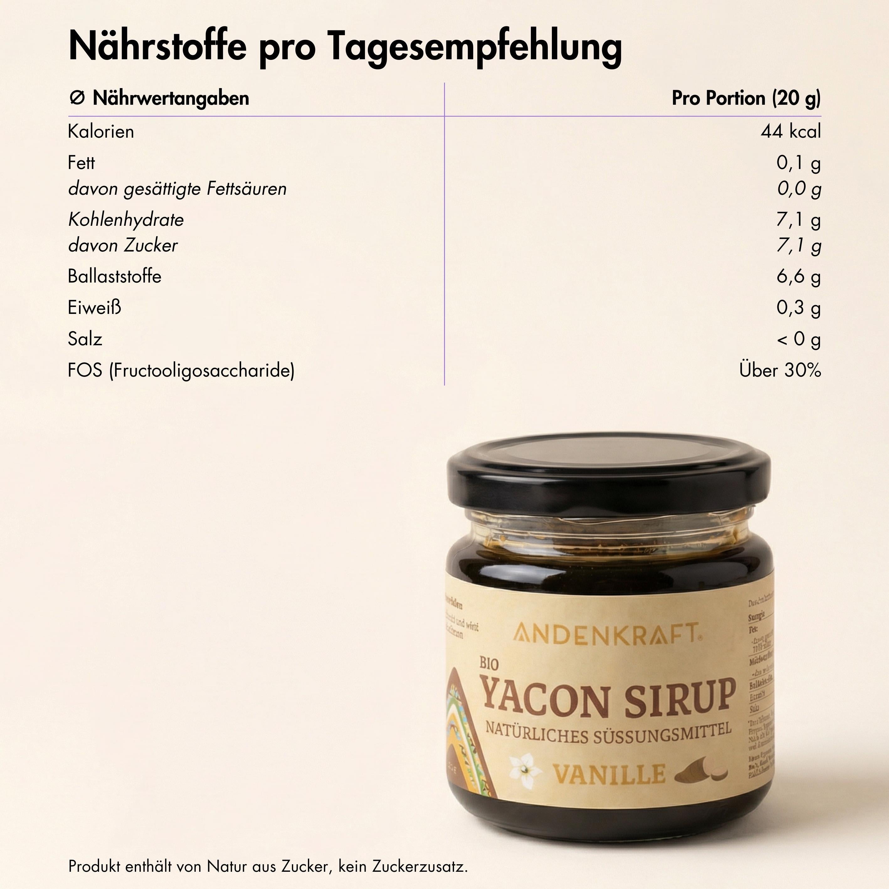 Bio Yacon Sirup Vanille