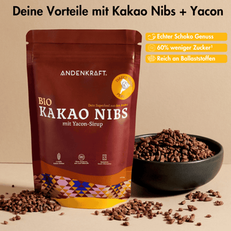 Kakaonibs Andenkraft mit Kakaonibs Stückchen